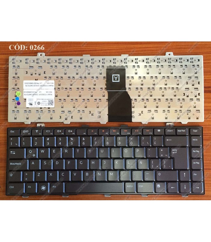 TECLADO DELL STUDIO 1450 1457 1458 XPS L501 SERIES SIN MARCO 0DJ8GM GRIS LA ORIG.