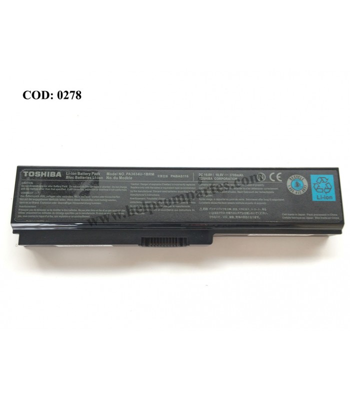 BATERIA TOSHIBA 10.8V---40WH 6C PA3634U/SATELLITE L515 M300 M500 U400 U500 SERIES A000020140 OEM