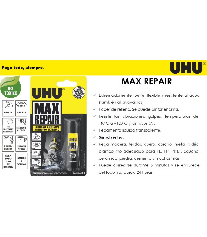 PEGAMENTO UHU MAX REPAIR 8GR