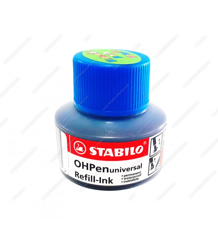 TINTA OHPEN PERMANENTE FRASCO  AZUL/STABILO PARA SELLOS