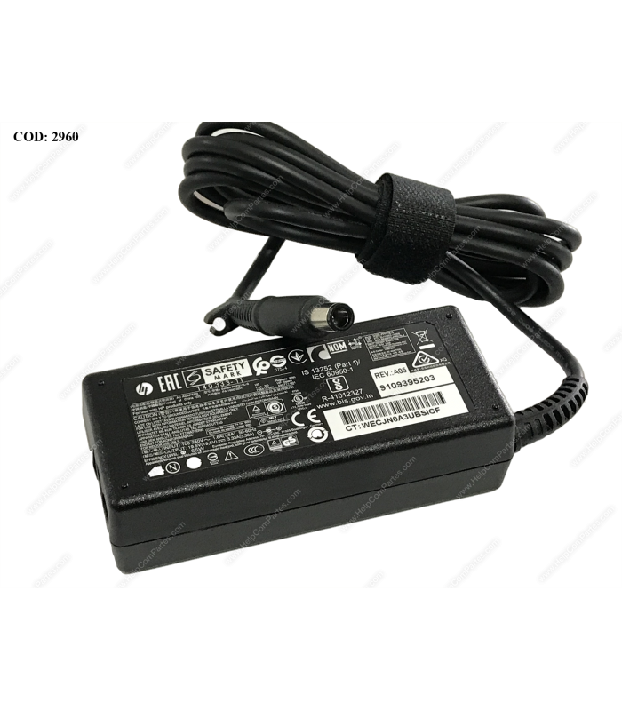 CARGADOR HP 19.5V---3.33A 65W  PIN 7.4*5.0 100~240V US 50-60Hz 3PRONG SIN CABLE DE PODER 693711-001 ORIG.
