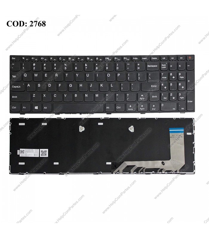 TECLADO LENOVO IDEAPAD 110-15ISK 110-17ACL 110-17IKB 110-17ISK V110-17ISK V110-17IKB  SERIES 5N20L25958 BK US ORIG.