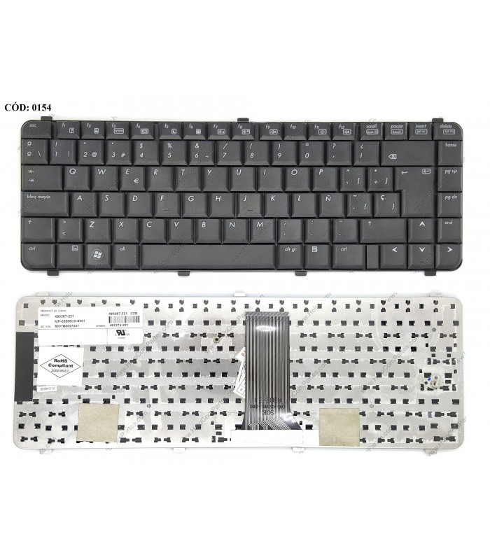 TECLADO HP COMPAQ 515 511 510 516 610 615 CQ510 CQ610 6730S 6735S SERIES 537583-071 BK SP ORIG.