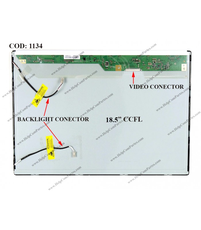 DISPLAY AIO 18.5" 30PIN LCD CCFL (2) WXGA HD 1366(RGB)×768 ANTIGLARE NARROW MATTE 75Hz N-TS LVDS VC-D NO BRACKETS 603474-001