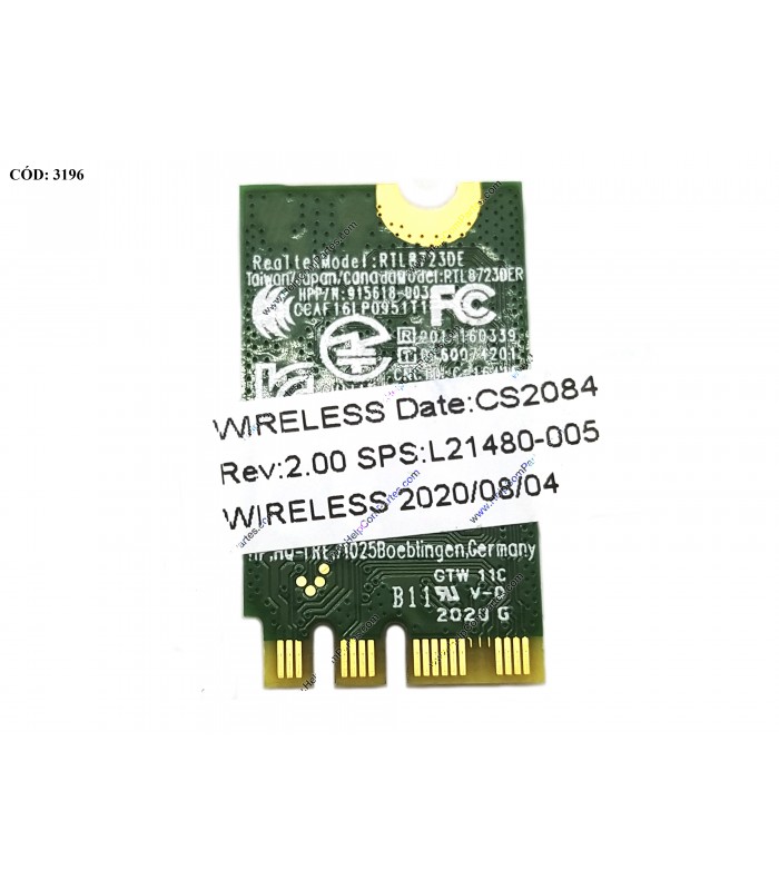 WI-FI M.2 NGFF 2230 REALTEK 802.11 B/G/N 1×1 WIFI + BT4.2 /14-CM 14-CK 14Z-CM 14T-CM 15-DB 15DS 15DW SERIES L21480-005 ORIG.