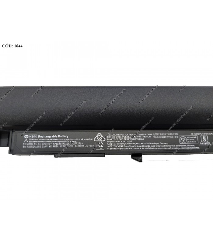 BATERIA HP 14.6V---41WH 4C HS04/240 250 255 G4 G5 PAVILION 14-AC 14-AM 15-AC 15-AY 15-BA SERIES 807957-001 ORIG