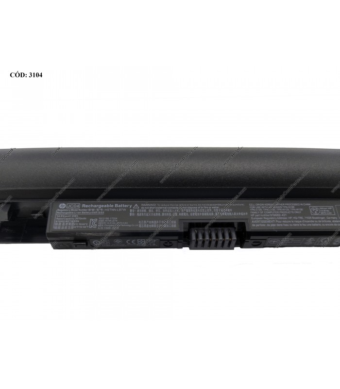 BATERIA HP 14.6V---41.6WH 4C JC04/HP 15-BS 15-BW 15-RA 15T-BR 15T-BS 15Z-BW 15Q-BY 250 255 256 G6 SERIES 919701-850 ORIG.