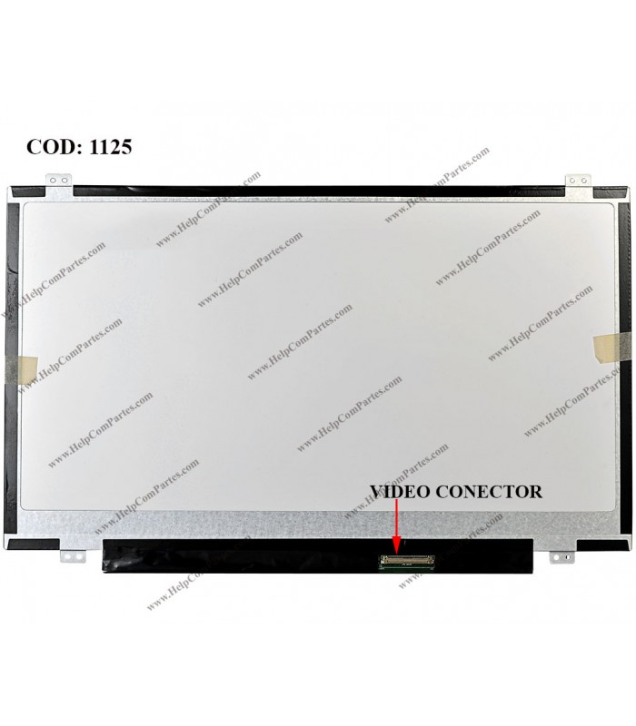 DISPLAY 14.0" 30PIN WLED SLIM FHD (1920x1080) GLOSSY 60Hz IPS eDP VC.D PCBA FLAT SEG. U/D BRACKET LP140WF1 (SP)(U1) DS