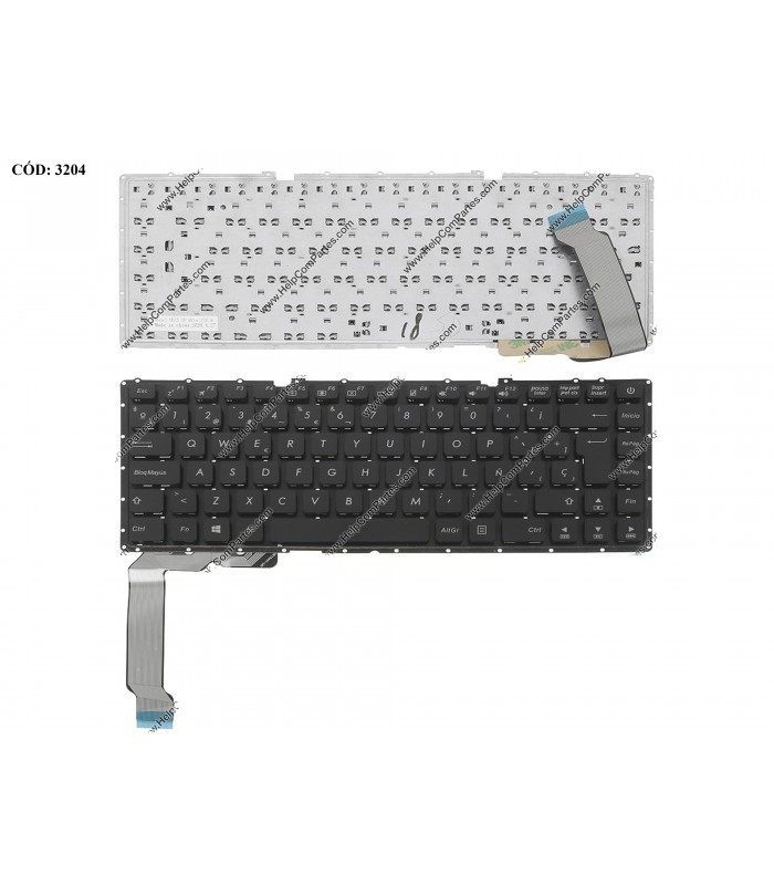 TECLADO ASUS A441S X441 X441SA X441SC X441UA SERIES SIN MARCO 0KNB0-4137SP00 BK WIN8 SP OEM.