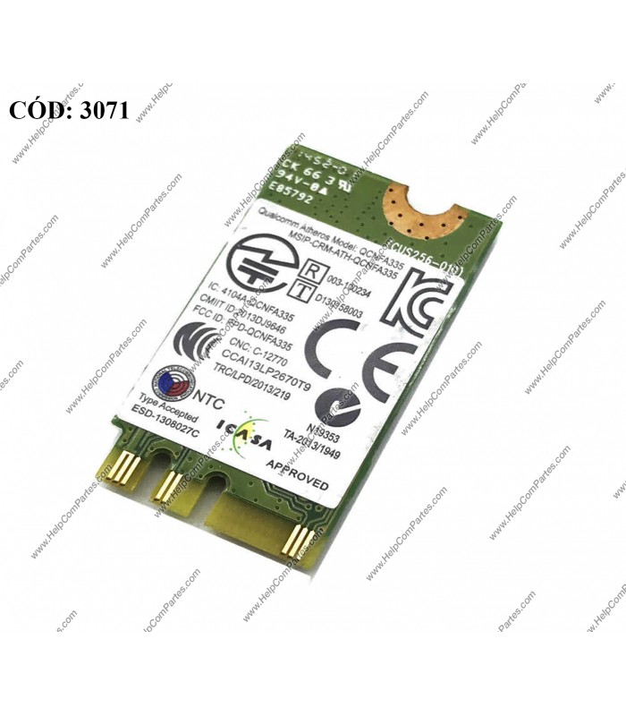 WI-FI M.2 NGFF 2230 DELL DW1707 0VRC88 ATHEROS QCNFA335 802.11B/G/N BT4.0 ORIG.
