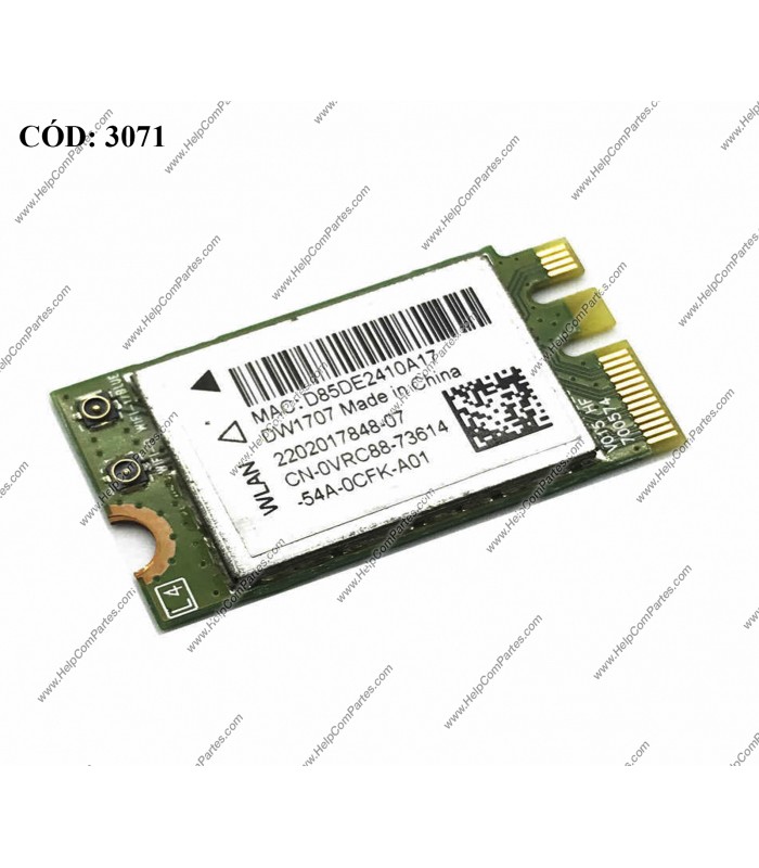 WI-FI M.2 NGFF 2230 DELL DW1707 0VRC88 ATHEROS QCNFA335 802.11B/G/N BT4.0 ORIG.