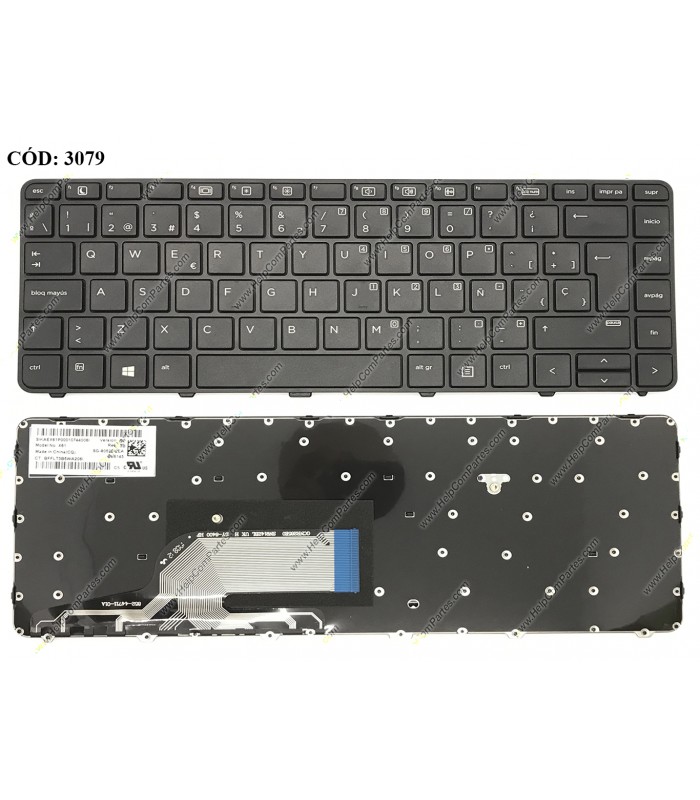 TECLADO HP PROBOOK 430 440 G3 430 440 G4 640 645 G2 SERIES MARCO 826367-071 BK SP ORIG.