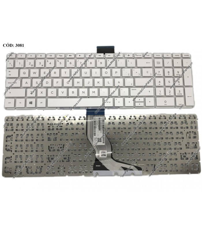 TECLADO HP 15-CC 15T-CC 15-CK 15-BS 15-BR 15-BW 15Q-BD 17G-BR 250 G6 255 G6 SERIES SIN MARCO BL L02367-071 WH SP ORIG.