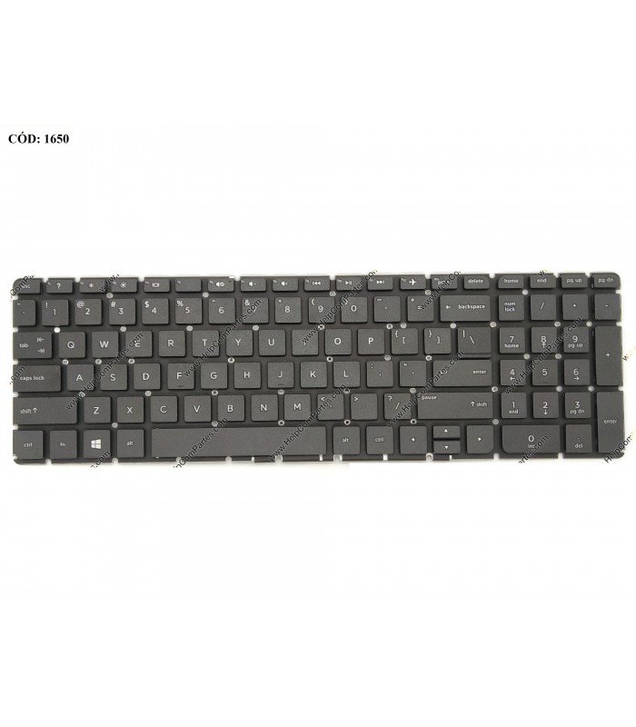 TECLADO HP PAV 15-AC 15-AF 250 G4 255 G4 15-AY 15-BA 15-BN SERIES SIN MARCO 813974-001 WIN8 BK US OEM.