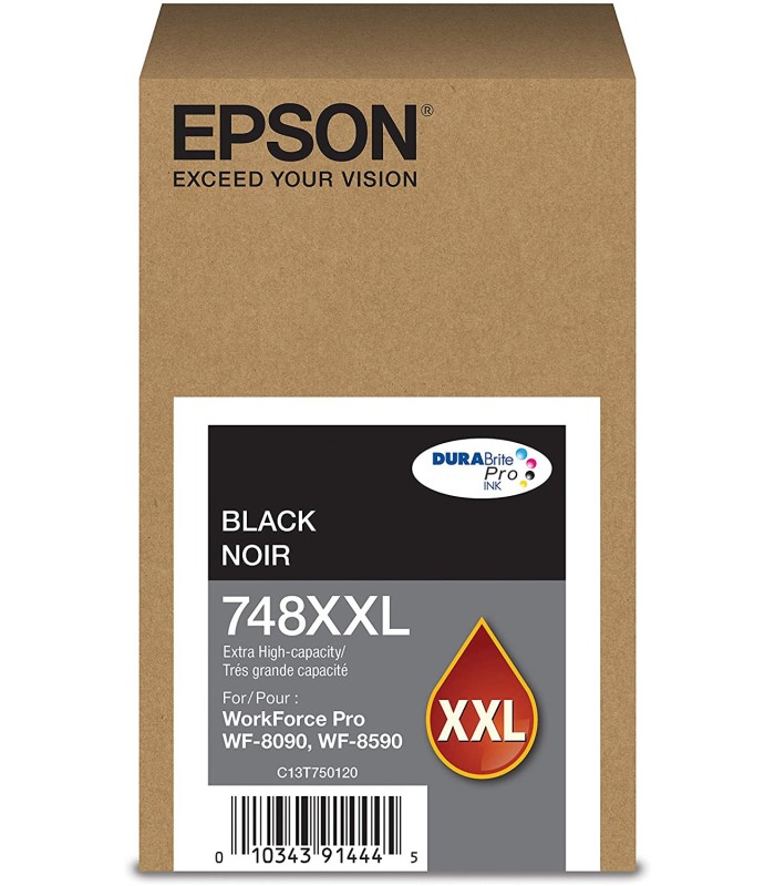 BOTELLA EPSON WORKFORCE PRO BLACK T748XXL120-AL WF-6090/6590 / XXL 10.000 PÁG