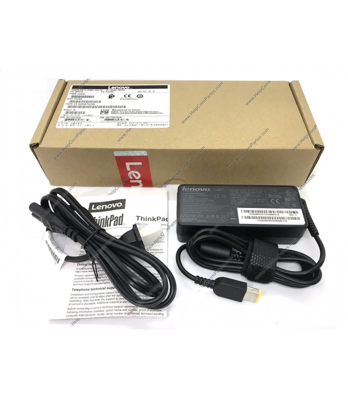CARGADOR LENOVO 20V---3.25A 65W USB-SQUARE SLIM 100-240V~ US 50-60Hz 2PRONG 36200282 ORIG.