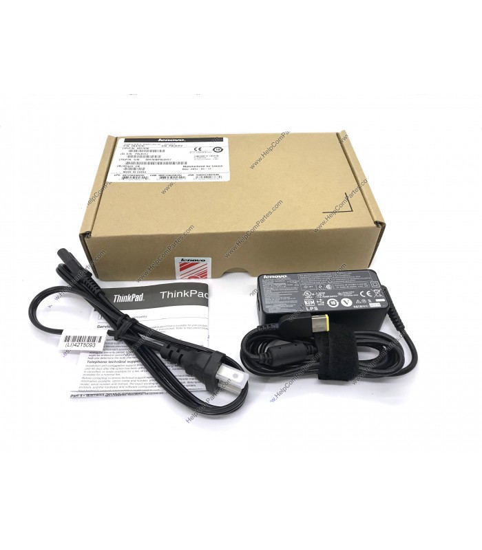 CARGADOR LENOVO 20V---2.25A 45W USB-SQUARE SLIM 100-240V~ US 50-60Hz 2PRONG 0B47030 ORIG.