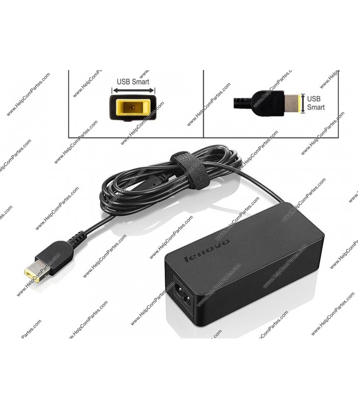CARGADOR LENOVO 20V---2.25A 45W USB-SQUARE SLIM 100-240V~ US 50-60Hz 2PRONG 0B47030 ORIG.