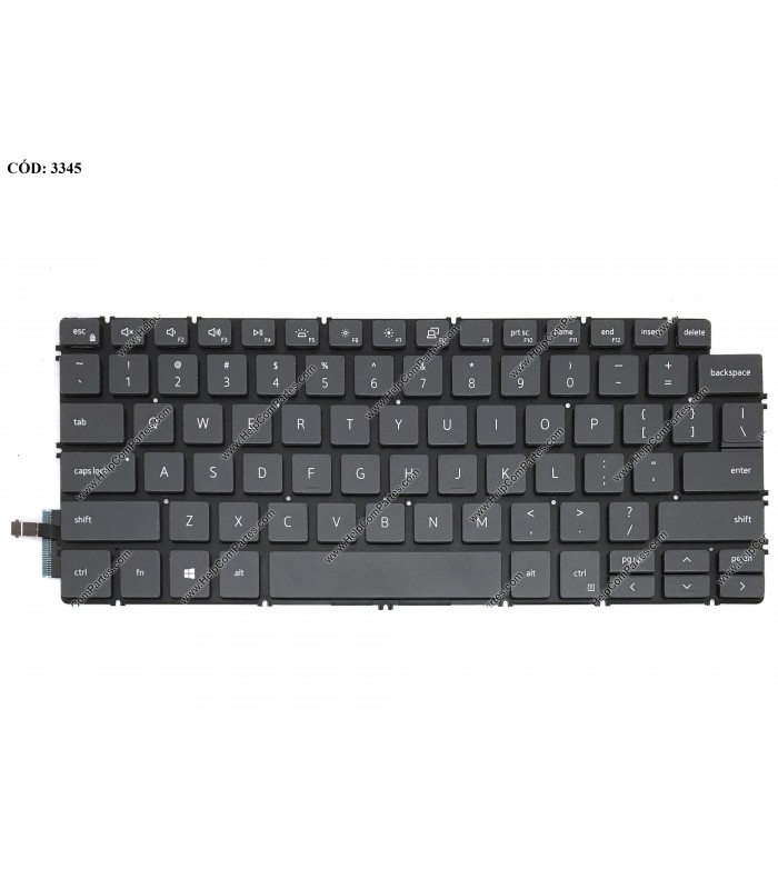 TECLADO DELL INSP. 14 7490 7491 14 5401 5402 5405 5408 5409 5490 5493 5494 5498 13 5300 5390 5301 SERIES GR KB-BL US ORIG.