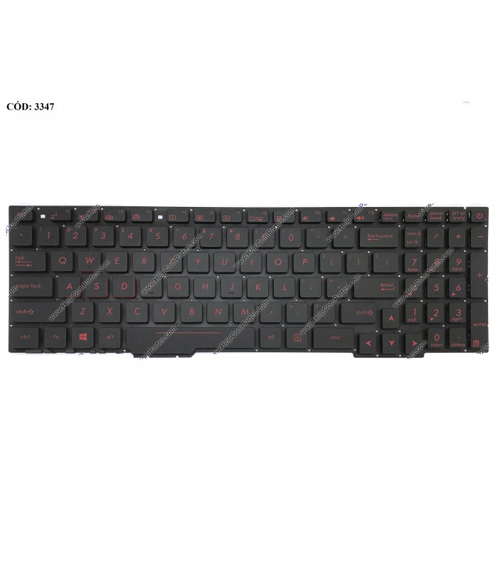 TECLADO ASUS ROG Strix GL553VD GL553VE GL753 GL753V GL753VE GL753VD GL753VW BK KB BL US ORIG