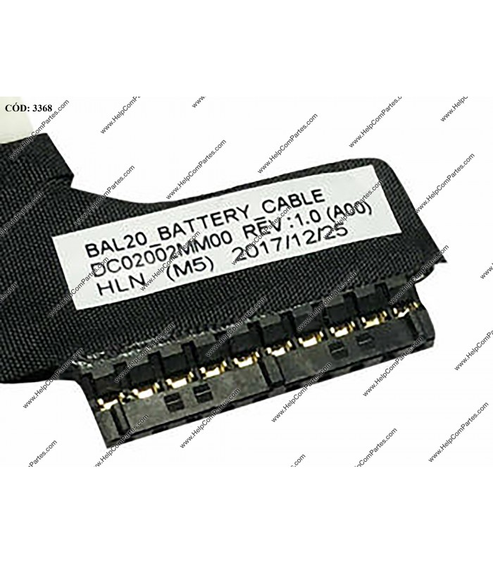 CABLE BATERIA DELL 0G0FWX INSPIRON 15 5565 5567 BAL20 DC02002MM00 ORIG.