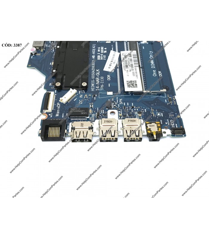 MBO HP INTEL UMA CELN4020 1.10GHz NO WIN/ 240 G7 240 G8 14-CF 14S-CF 14-CK L85887-001 ORIG.