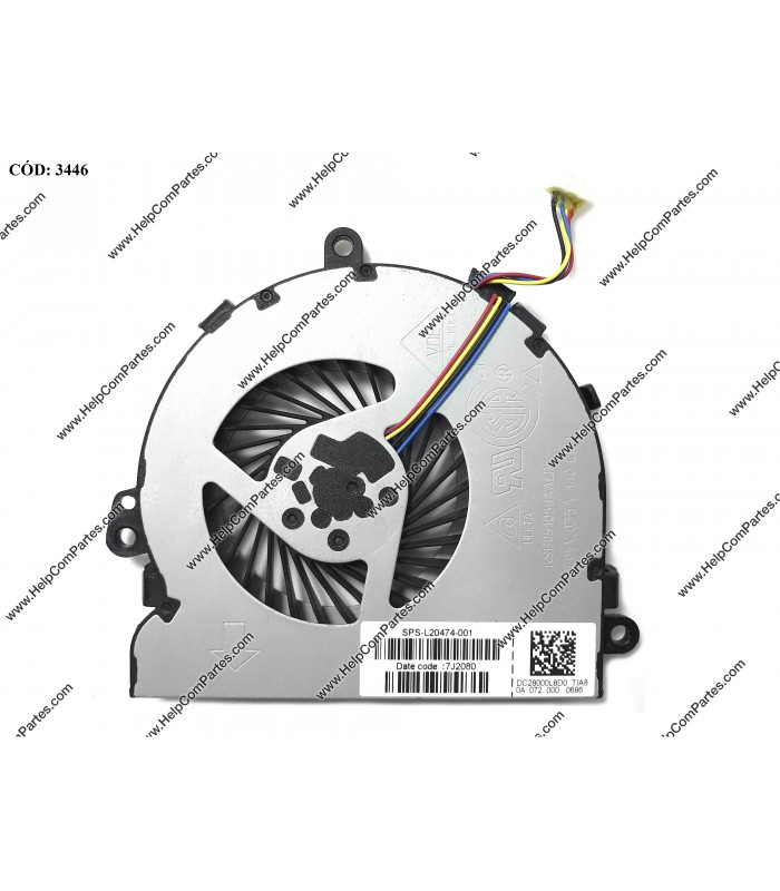VENTI. HP 250 255 256 G7 15-DA 15-DB 15T-DA 15T-DB 15-DR 15Z-DB 15G-DR SERIES UMA L20474-001 ORIG.