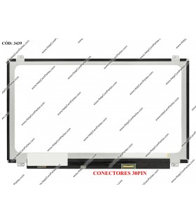 DISPLAY 15.6" 30PIN WLED SLIM WXGA HD (1366x768) MATTE 60Hz N-TS eDP VC.D PCBA FLAT SEG. U/D BRACKET L50021-001 ORIG.