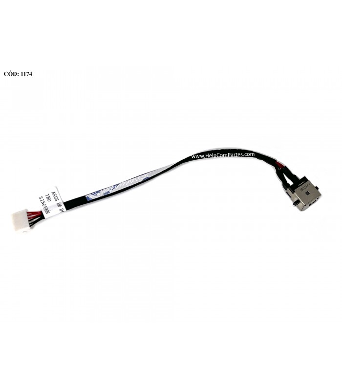 DC JACK POWER ASUS K56C K56CA K56CB K56CM S550C S550CA S56C S56CA SERIES +CABLE 1417-007P000 ORIG.