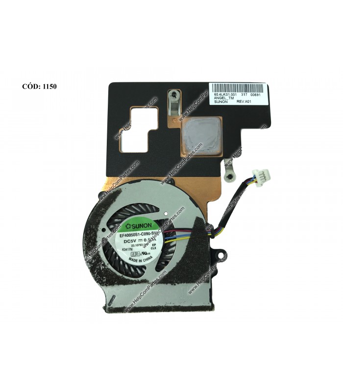 DISIPADOR ACER ASPIRE V5-122 V5-122P  V5-132 V5-132P V5-132H  SERIES + FAN  60.4LK01.001 ORIG. (DS)