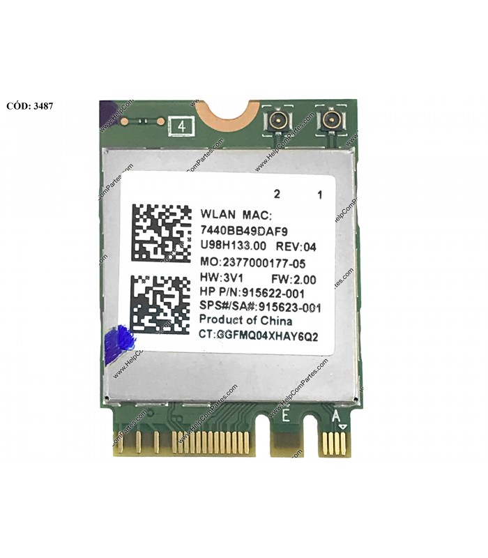 WI-FI M.2 NGFF 2230 REALTEK RTL8822BE WIFI 802.11 a/b/g/n/ac BT 4.2 M.2 / 915622-001 ORIG.