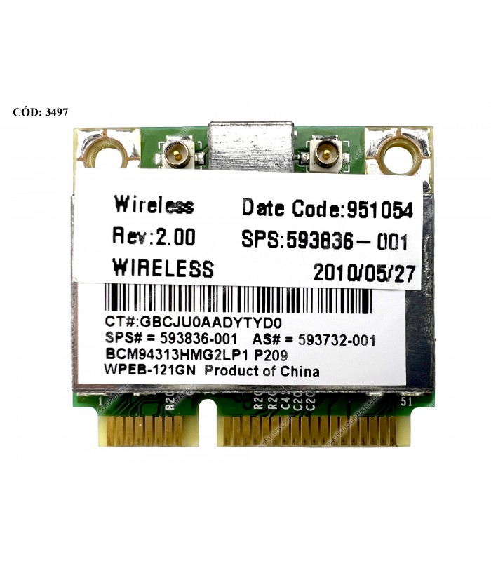 WI-FI PCI-E BROADCOM 4313AGN 802.11a/b/g/draft-n M.2 /DM1 DM2 DM3 DM4 MINI 110 G72 DV7 593836-001 ORIG
