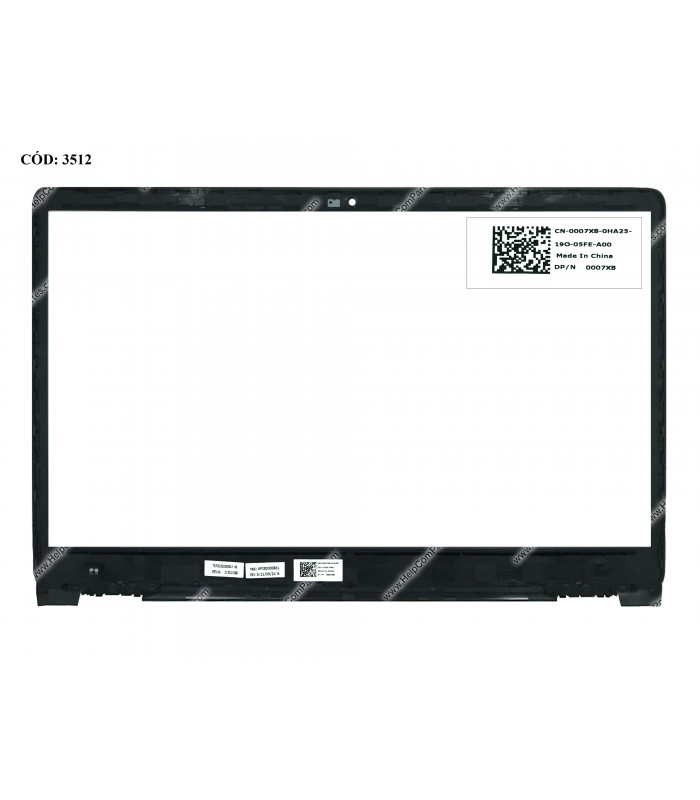 LCD BEZEL DELL INSP. 15 3000 3500 3501 3502 3505 15.6" VOSTRO 15 3500 3501 SERIES BK 0007X8 ORIG.