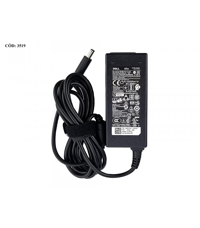 CARGADOR DELL 19.5V---2.31A 45W PIN 4.5*3.0 100-240V~ US 50-60Hz 3PRONG 0KXTTW ORIG
