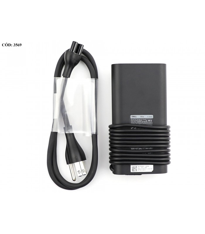 CARGADOR DELL USB-C 90W 9.0V---3.0A 27W/ 20.0V---4.5A  100-240V~ US 50-60Hz 3PRONG 0R2M8K ORIG.