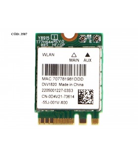 WI-FI M.2 NGFF 2230 DELL DW1820 0D4V21 / 802.11 b/g/n,BT4.1+HS/INSPIRON 13 7359 5378 15 5584 5585 3584 3585 3781 ORIG.
