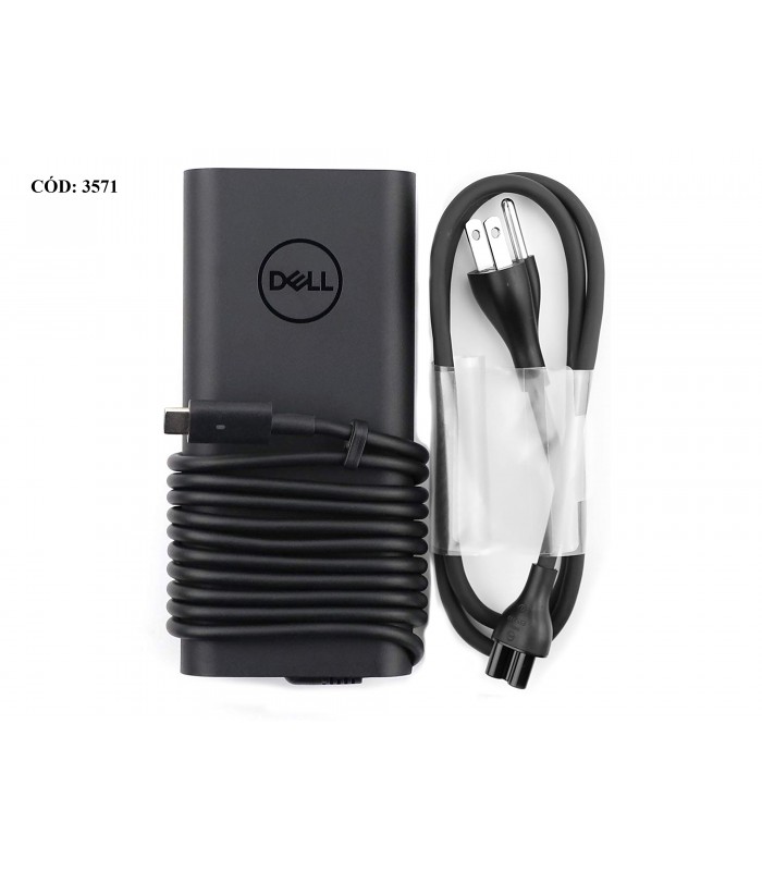 CARGADOR DELL USB-C 130.0W 5.0V---1.0A 5.0W / 20.0V---6.5A ---6.5A 100-240V~ US 50-60Hz 3PRONG 07MP1P ORIG.