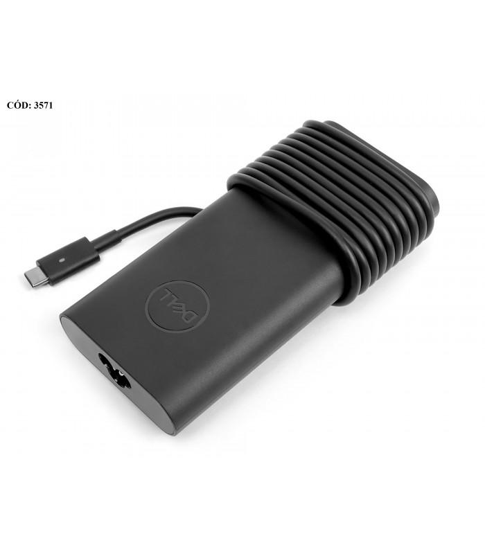 CARGADOR DELL USB-C 130.0W 5.0V---1.0A 5.0W / 20.0V---6.5A ---6.5A 100-240V~ US 50-60Hz 3PRONG 07MP1P ORIG.