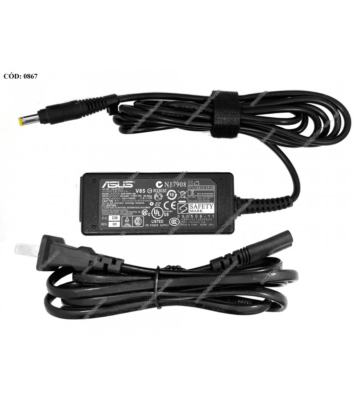 CARGADOR ASUS 12V---3A 36W PIN 4.8*1.7 100-240V~ US 50-60Hz 2PRONG ADP-40PH AB OEM