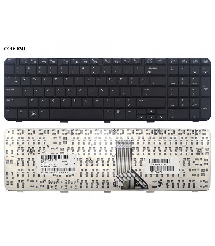 TECLADO HP COMPAQ CQ71-100 CQ71-101 CQ71-200 CQ71-300 G71-300 G71-400 G71T-300 G71T-400 BK US