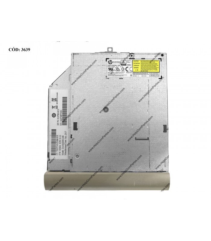 ODD DVD-WRITER. 9.0mm HP DVD+RW GUE1N SATA SLIM BEZEL GLD 920417-008 ORIG. (DS)