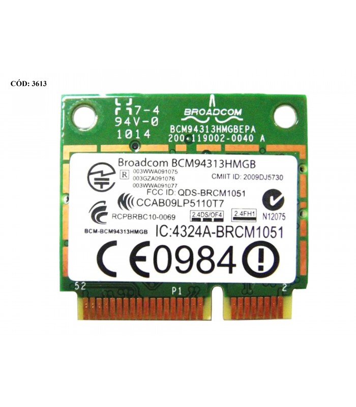 WI-FI PCI-E DELL DW1701 BROADCOM BCM94313HMGB  802.11b/g/n 2.4Ghz BT 4.0 / 0YFHN7 ORIG. (DS)