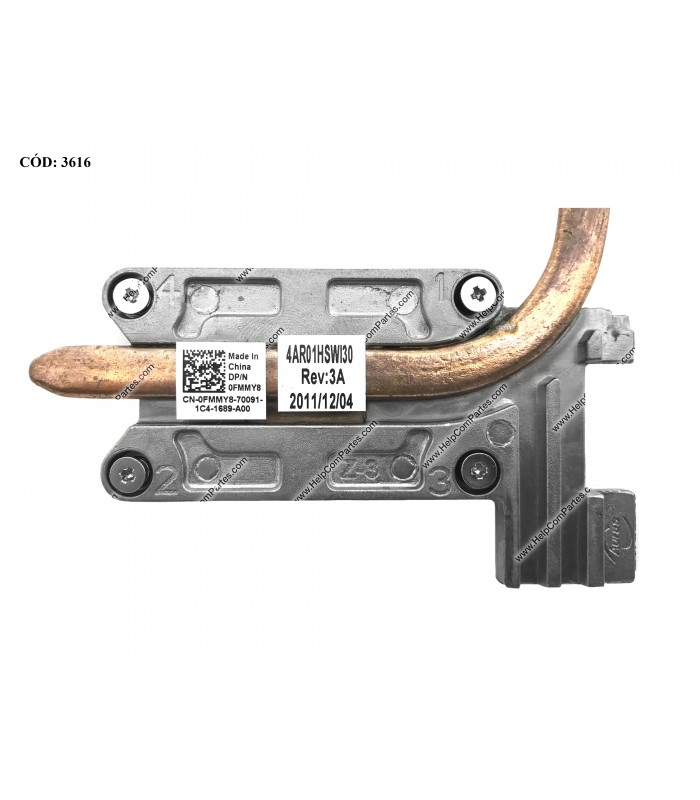 DISIPADOR DELL INSPIRON N4110 N4120 M411R M4110 14R VOSTRP 3450 SERIES 0FMMY8 FMMY8ORIG. (DS)