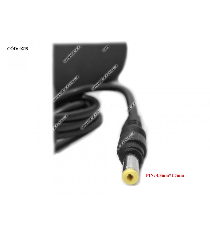 CARGADOR HP 18.5V---3.5A 65W PIN 4.8*1.7 100-240V~ US 50-60Hz 3PRONG SIN CABLE DE PODER 453199-001 OEM