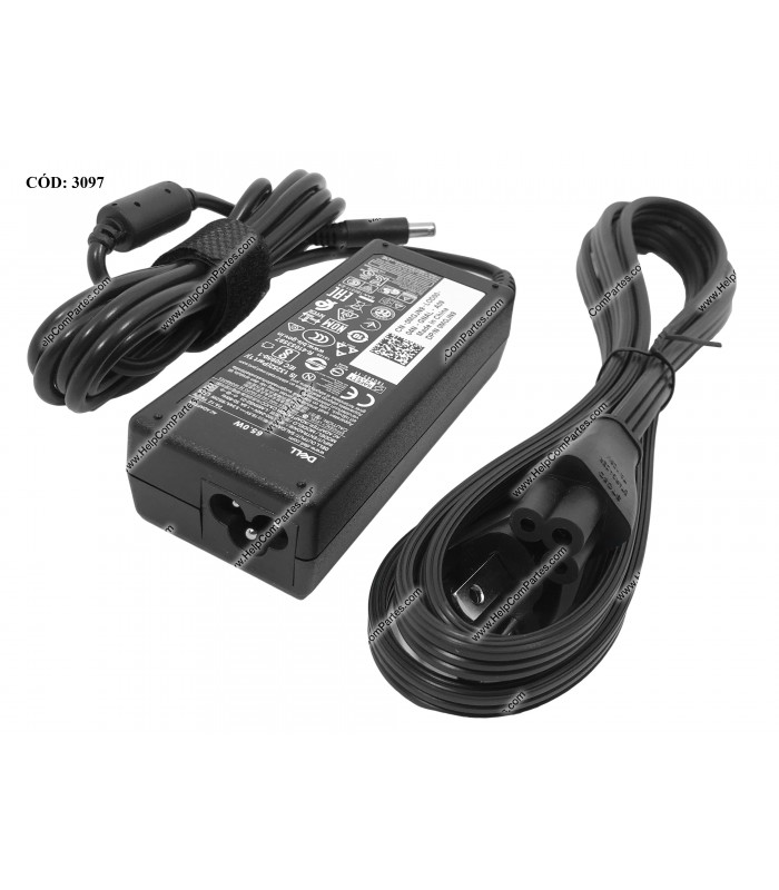 CARGADOR DELL 19.5V---3.34A 65W PIN 4.5*3.0 100-240V~ US 50-60Hz 3PRONG 0MGJN9 ORIG.
