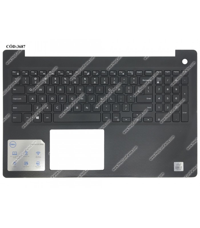 DELL ASSY W/KB W/PLMRST/ INSPIRON 3580 3581 3582 3583 3584 3590 3595 BK NO BL 0P4MKJ  US ORIG