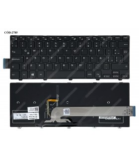 TECLADO DELL INSP. 14-3000 3442 3443 5447 5442 5445 7447/ LATITUDE 3450/ VOSTRO 14 3458 3446 SERIES BACKLIT BK LA ORIG.