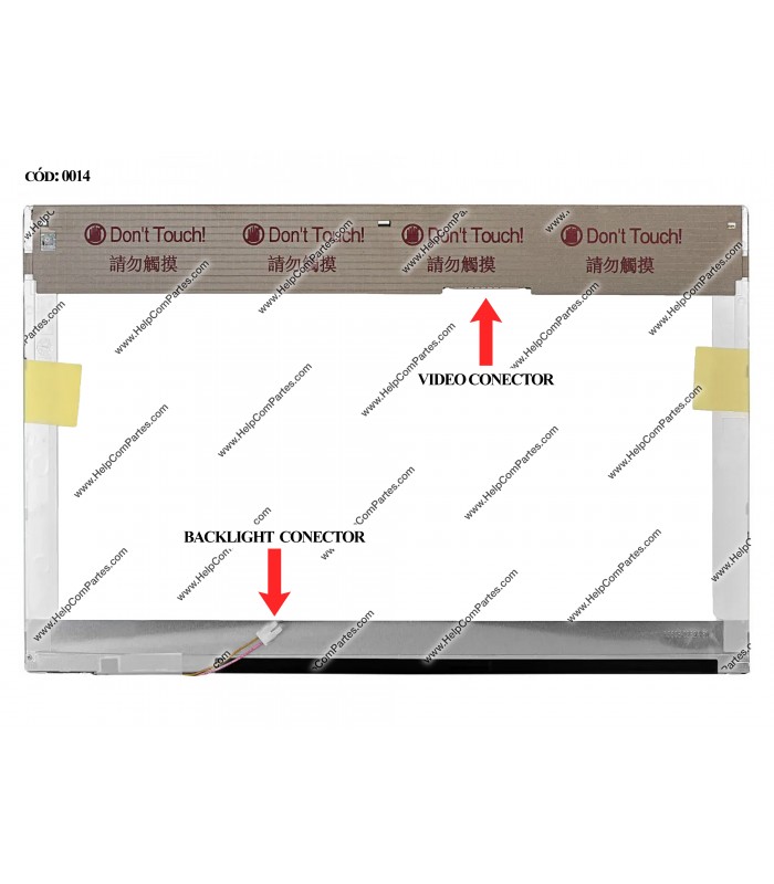 DISPLAY 15.4" 30PIN CCFL LVDS (1280x800) GLOSSY 60Hz N-TS WEDGE PCBA BENT VC.D NO BRACKETS LP154WX5-TLC1 ORIG.