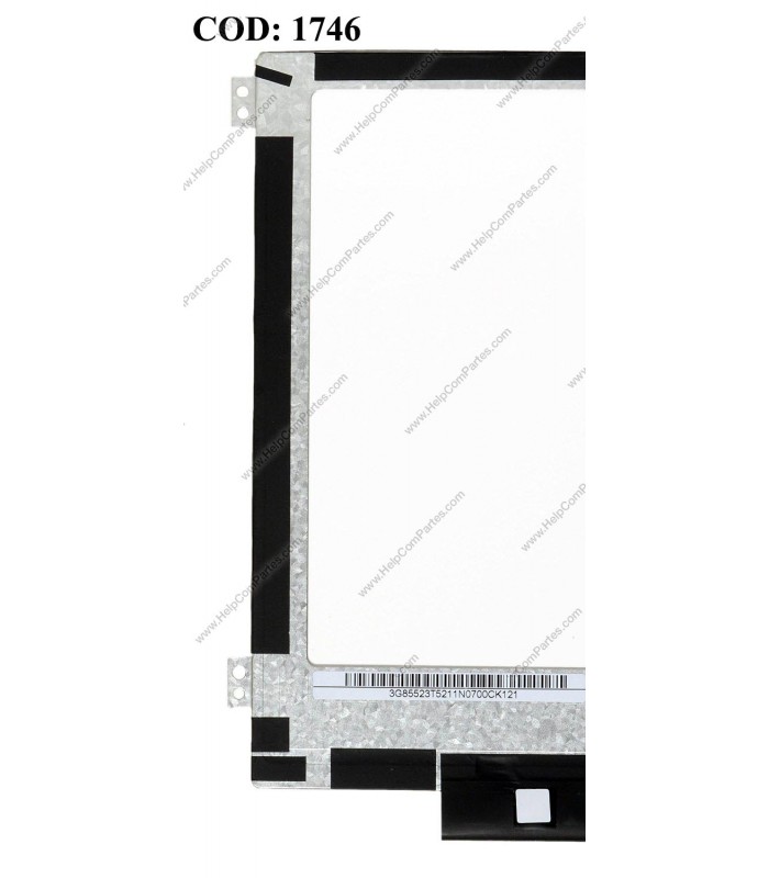 DISPLAY 11.6" 40PIN WLED SLIM WXGA HD (1366x768) GLOSSY 60Hz LVDS VC-D PCBA FLAT SEG. R/L BRACKET LTN116AT06-402
