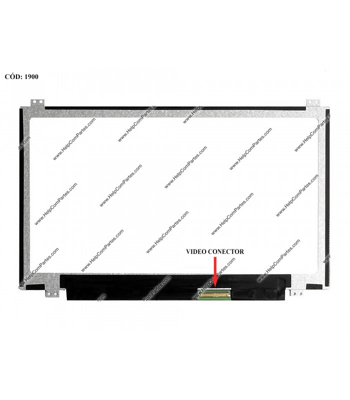 DISPLAY 11.6" 40PIN WLED SLIM WXGA HD (1366x768) MATTE 60Hz N-TS FLAT PCBA VC-D U/D BRACKETS SEG NT116WHM-N10 ORIG.